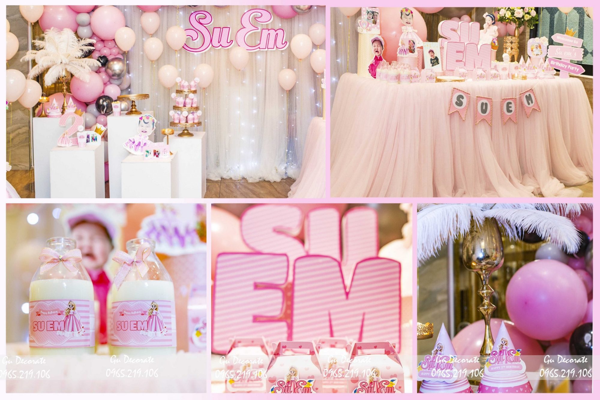 Tiệc thôi nôi lung linh cho bé gái tại GuDecorate