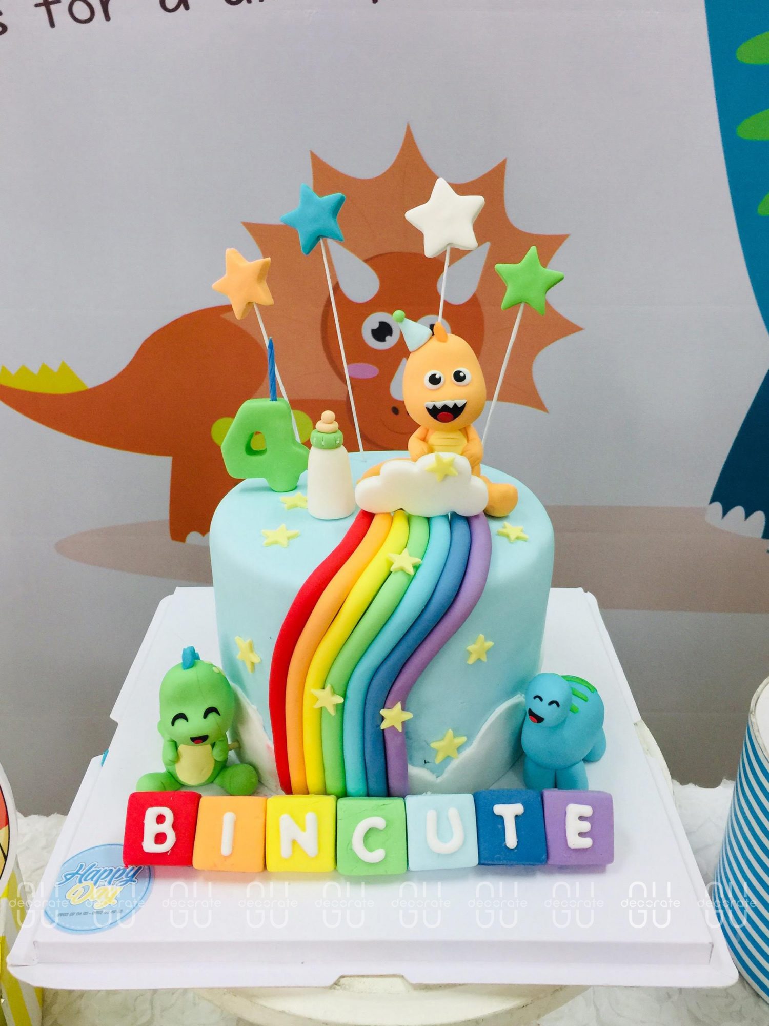 Bánh kèm khủng long dành cho bé Bin Cute